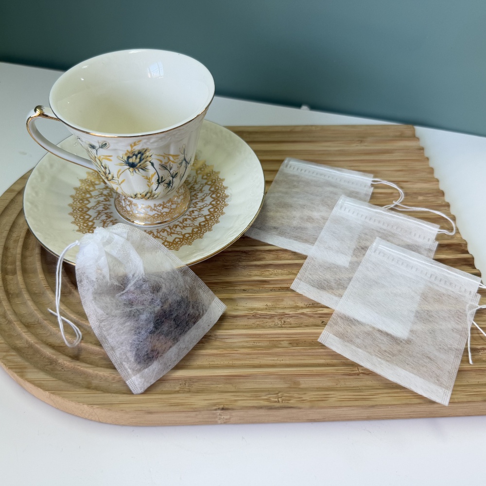 Corn fiber non-woven drawstring empty tea bags